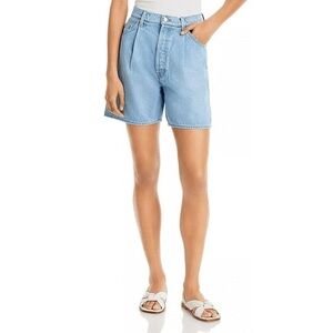 MOTHER snacks! The Pleated Fun Dip Short in Just A Nibble size 28